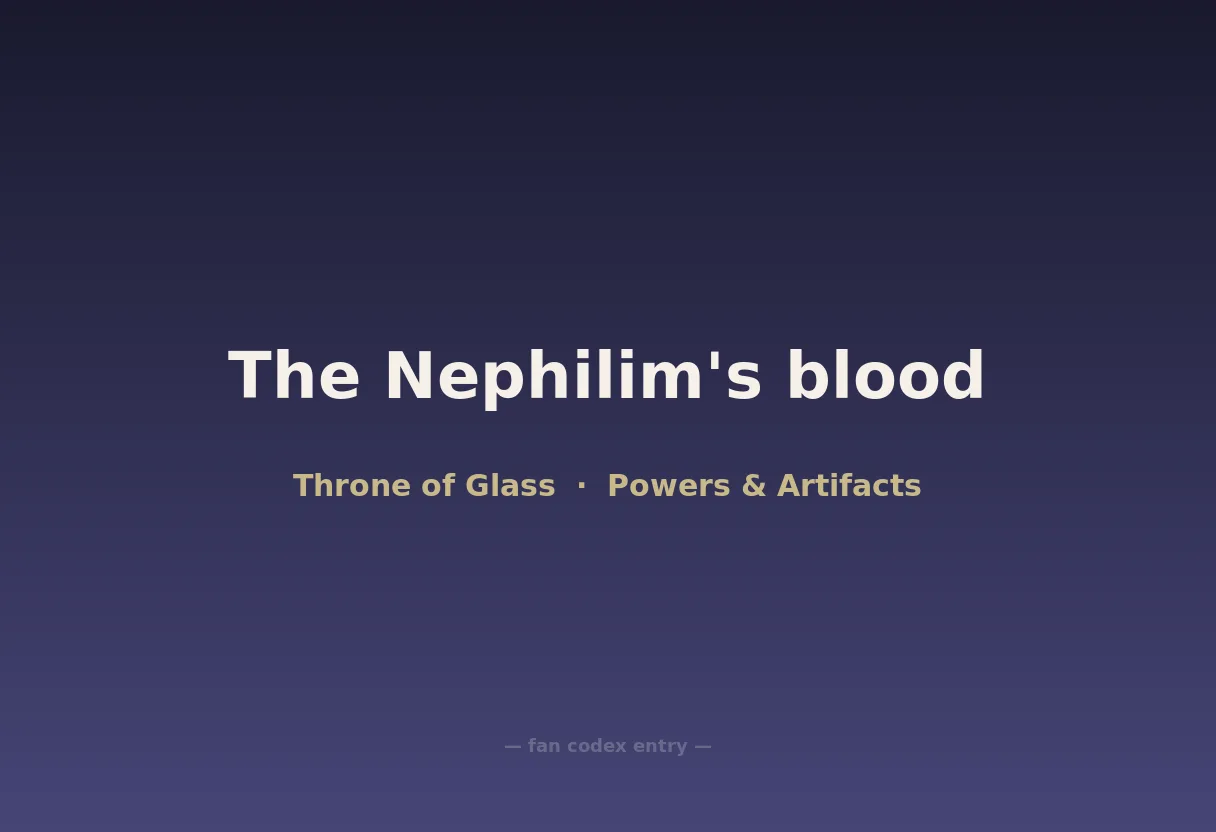 The Nephilim's blood